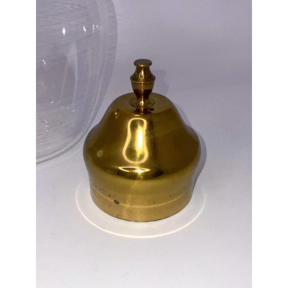 Vtg 70s Princess House Heritage Carafe Corning Glass Bronze Handle Tea Coffee
